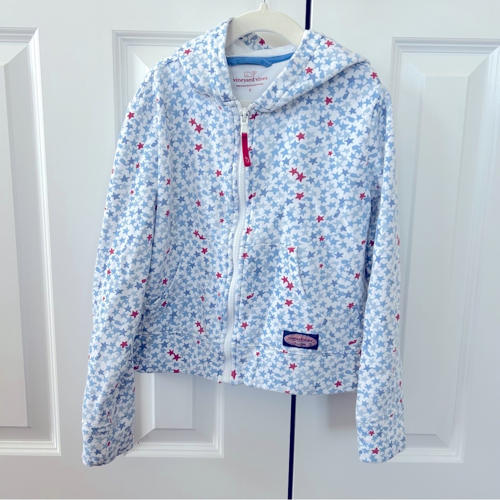 Vineyard Vines Girls Stars Hoodie Sweatshirt